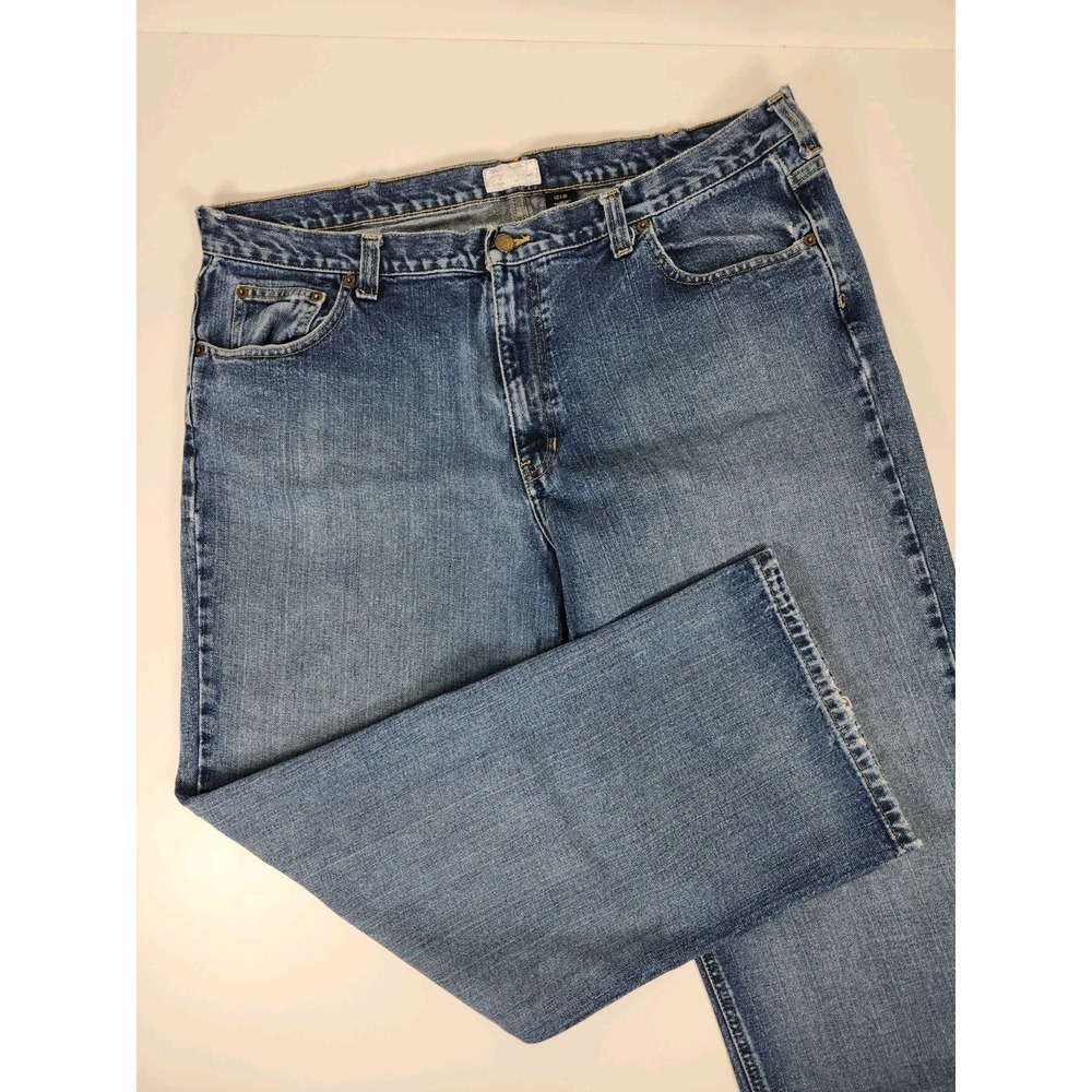 Vintage DKNY Jeans Mens 40x30 Blue Cotton Relaxed Baggy Distressed‎ Denim